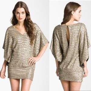 Alberto Makali sequin batwing minidress XL